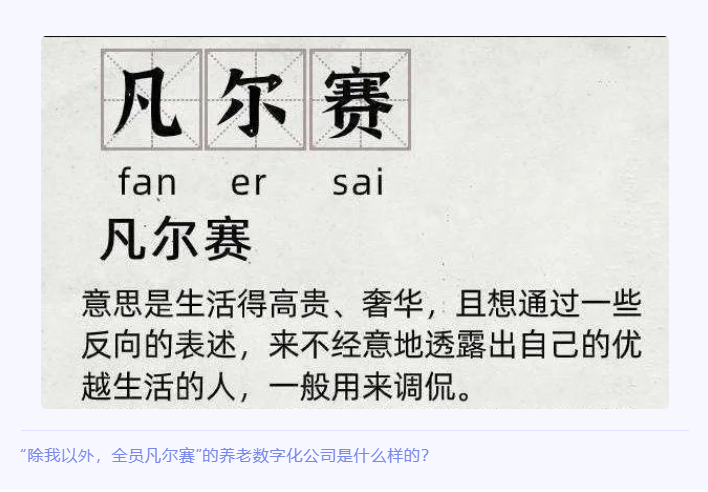 “除我以外，全員凡爾賽”的養(yǎng)老數(shù)字化公司是什么樣的？(圖1)